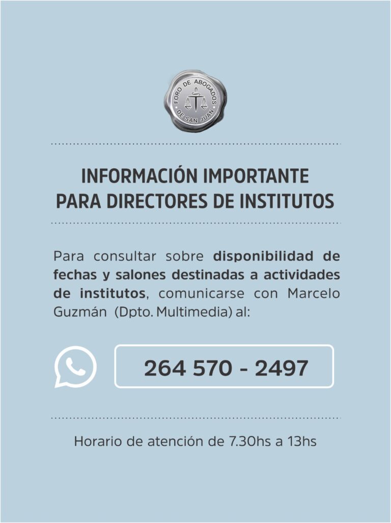 INFORMACIÓN IMPORTANTE PARA ACTIVIDADES DE INSTITUTOS 2026