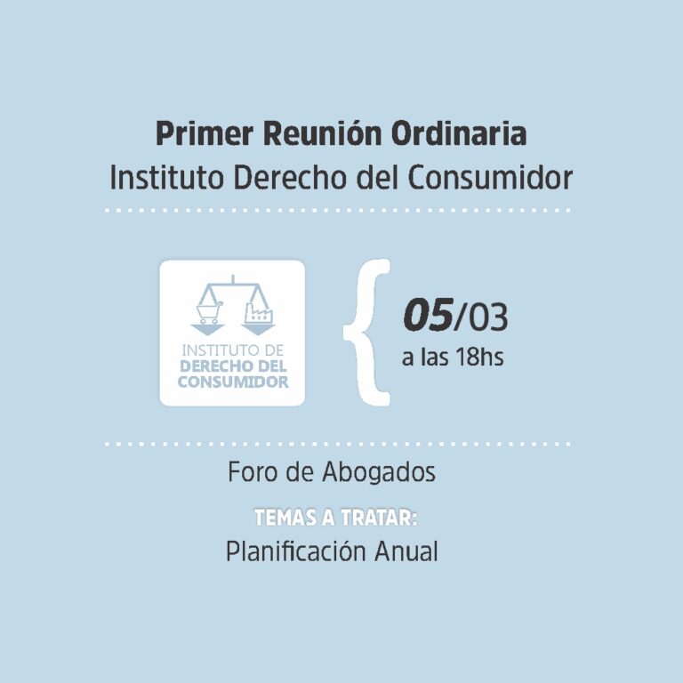 INSTITUTO DE DERECHO DEL CONSUMIDOR, INVITA: