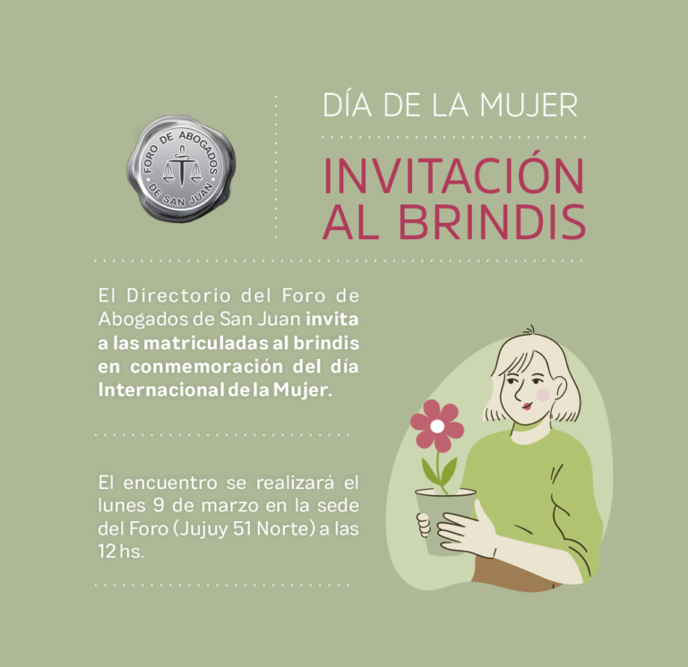 INVITACION AL BRINDIS DÍA DE LA MUJER
