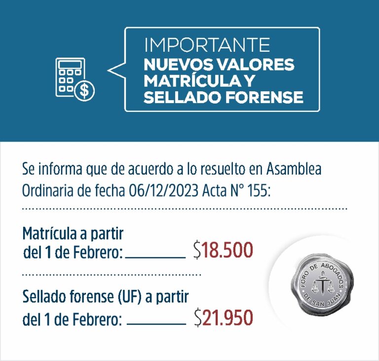 NUEVO VALOR UF Y MATRICULA PROFESIONAL