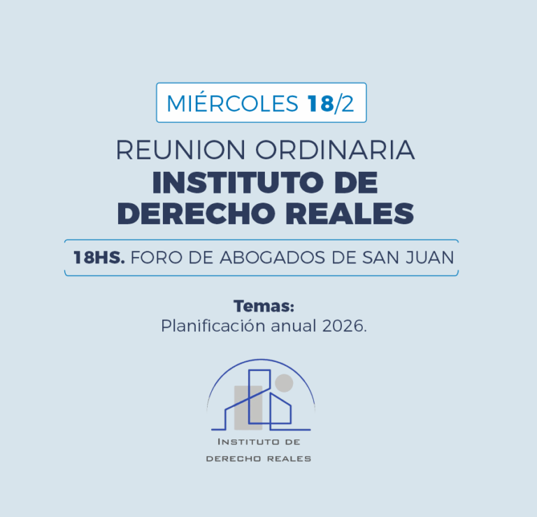 INSTITUTO DE DERECHO REALES, INVITA A REUNIÓN: