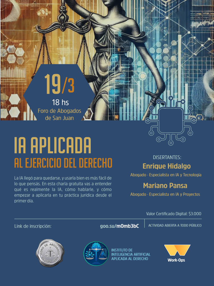 CHARLA “IA APLICADA AL EJERCICIO DEL DERECHO”