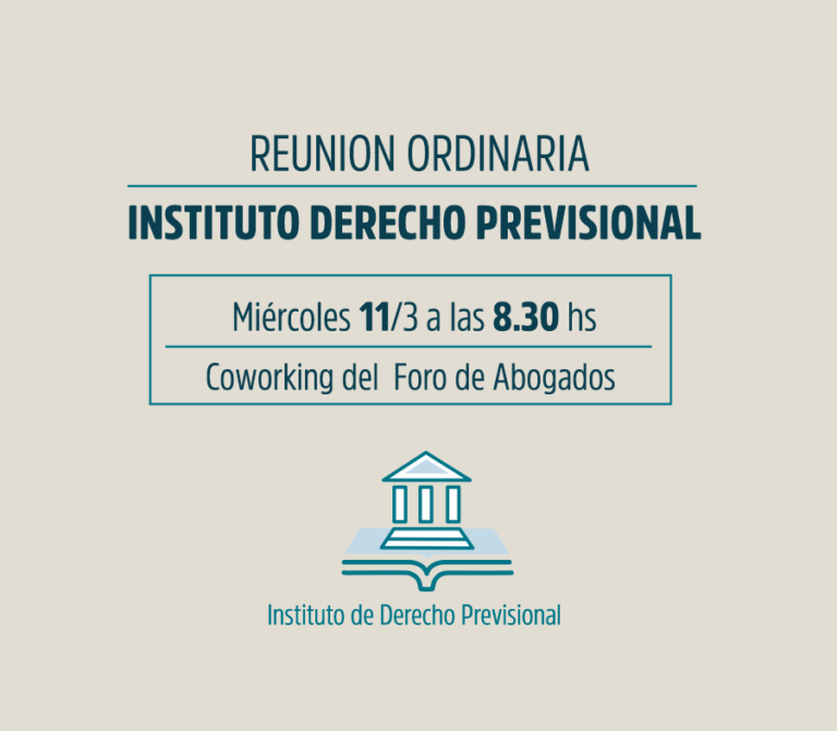 INSTITUTO DE DERECHO PREVISIONAL, INVITA A REUNIÓN:
