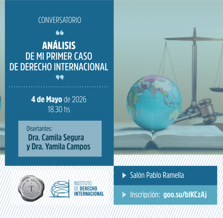 EL INSTITUTO DE DERECHO INTERNACIONAL AL CONVERSATORIO.