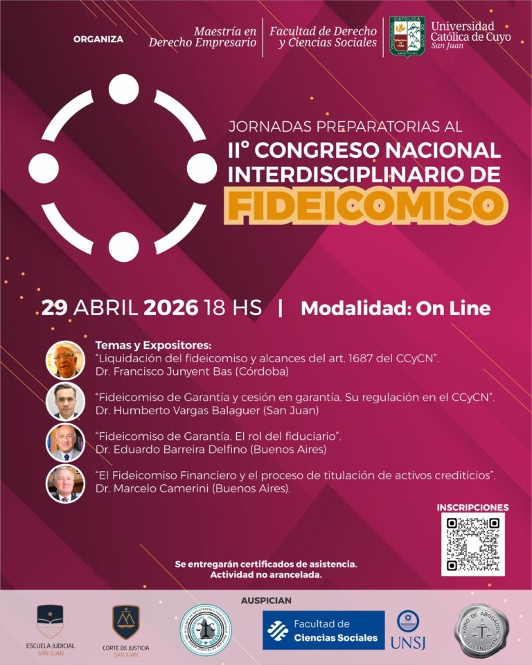 JORNADAS PREPARATORIAS AL II° CONGRESO NACIONAL INTERDISCIPLINARIO DE FIDEICOMISO
