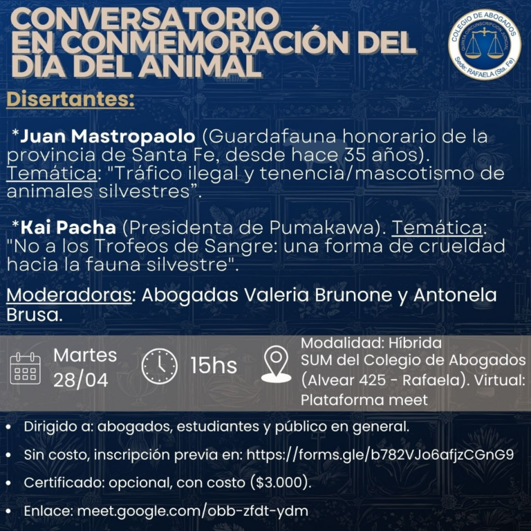 CONVERSATORIO EN CONMEMORACION AL DIA DEL ANIMAL