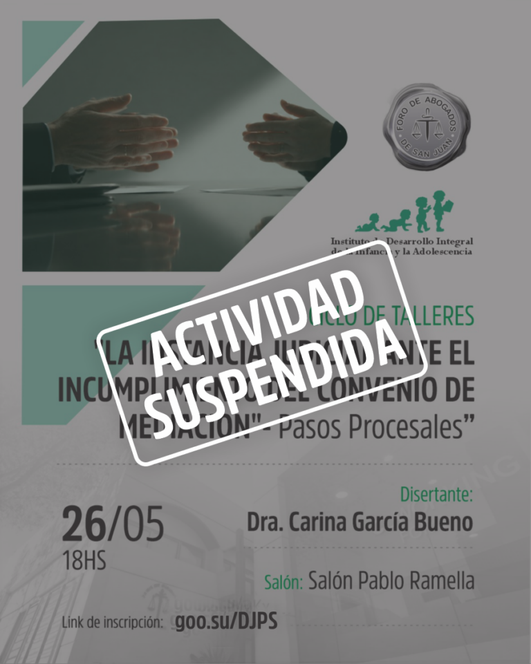 ACTIVIDAD SUSPENDIDA