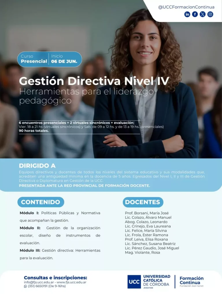 GESTIÓN DIRECTIVA – NIVEL 4: HERRAMIENTAS PARA EL LIDERAZGO PEDAGÓGICO