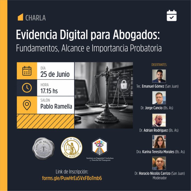 “Evidencia Digital para Abogados: Fundamentos, Alcance e Importancia Probatoria”