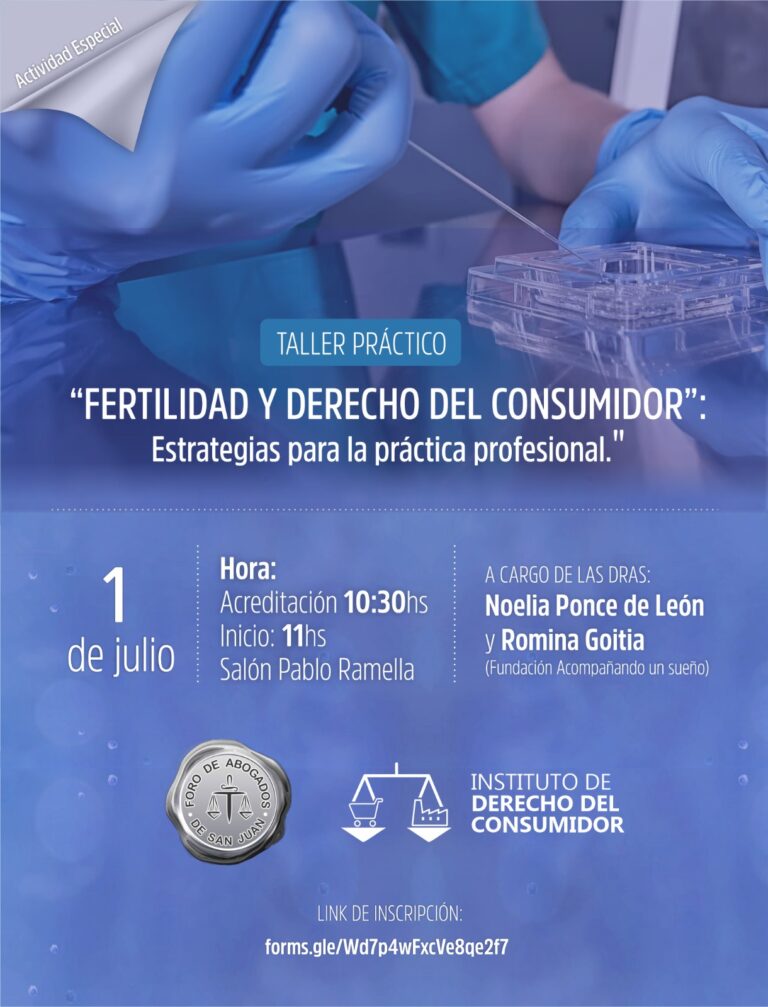 TALLER: “FERTILIDAD Y DERECHO DEL CONSUMIDOR”