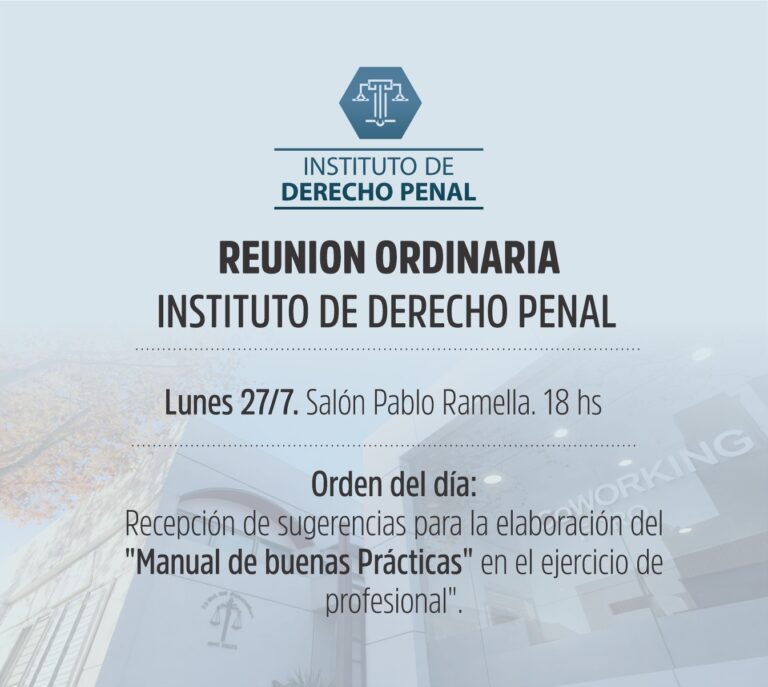 PRÓXIMA REUNIÓN ORDINARIA