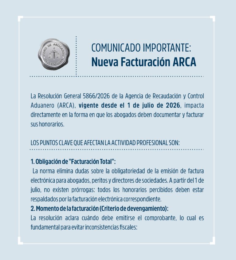 COMUNICADO IMPORTANTE: Nueva Facturación ARCA