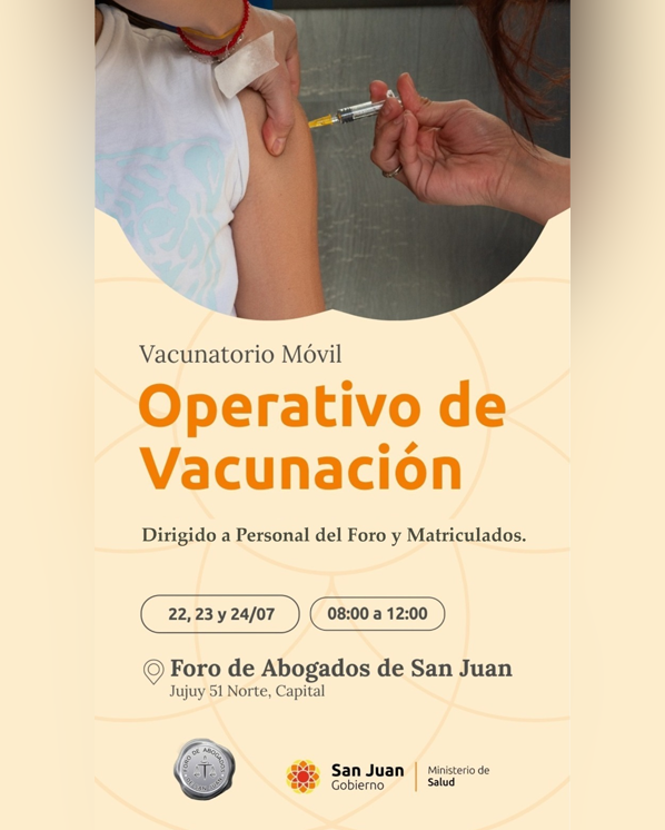 2, 23 Y 24/7: CAMPAÑA DE VACUNACION EN EL FORO