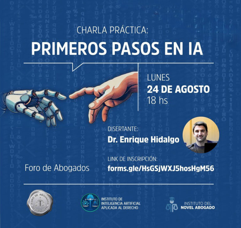 NO TE PIERDAS LA CHARLA PRÁCTICA EN “PRIMEROS PASOS EN IA”