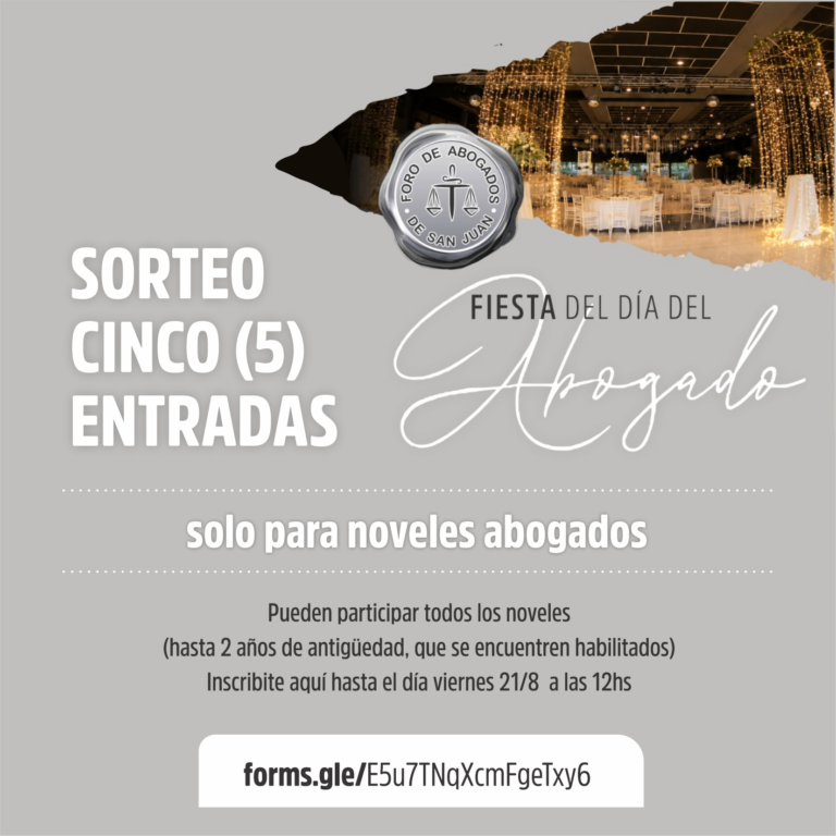SORTEO CINCO (5) ENTRADAS: Solo Noveles.