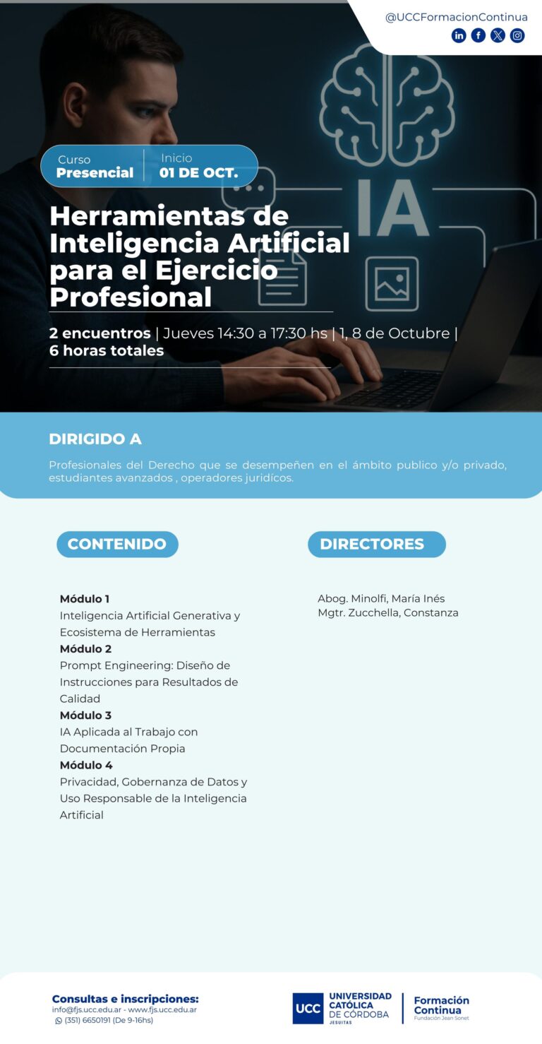 Herramientas de IA para el ejercicio profesional – UCC