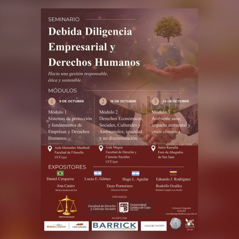 SEMINARIO: Debida Diligencia Empresarial y Derechos Humanos