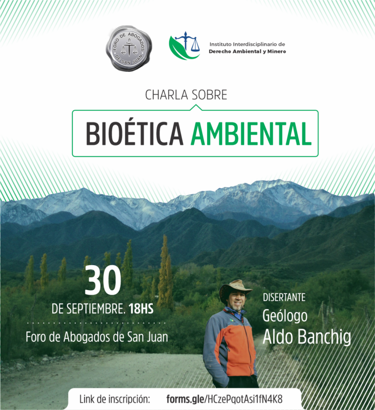 CHARLA SOBRE BIOÉTICA AMBIENTAL