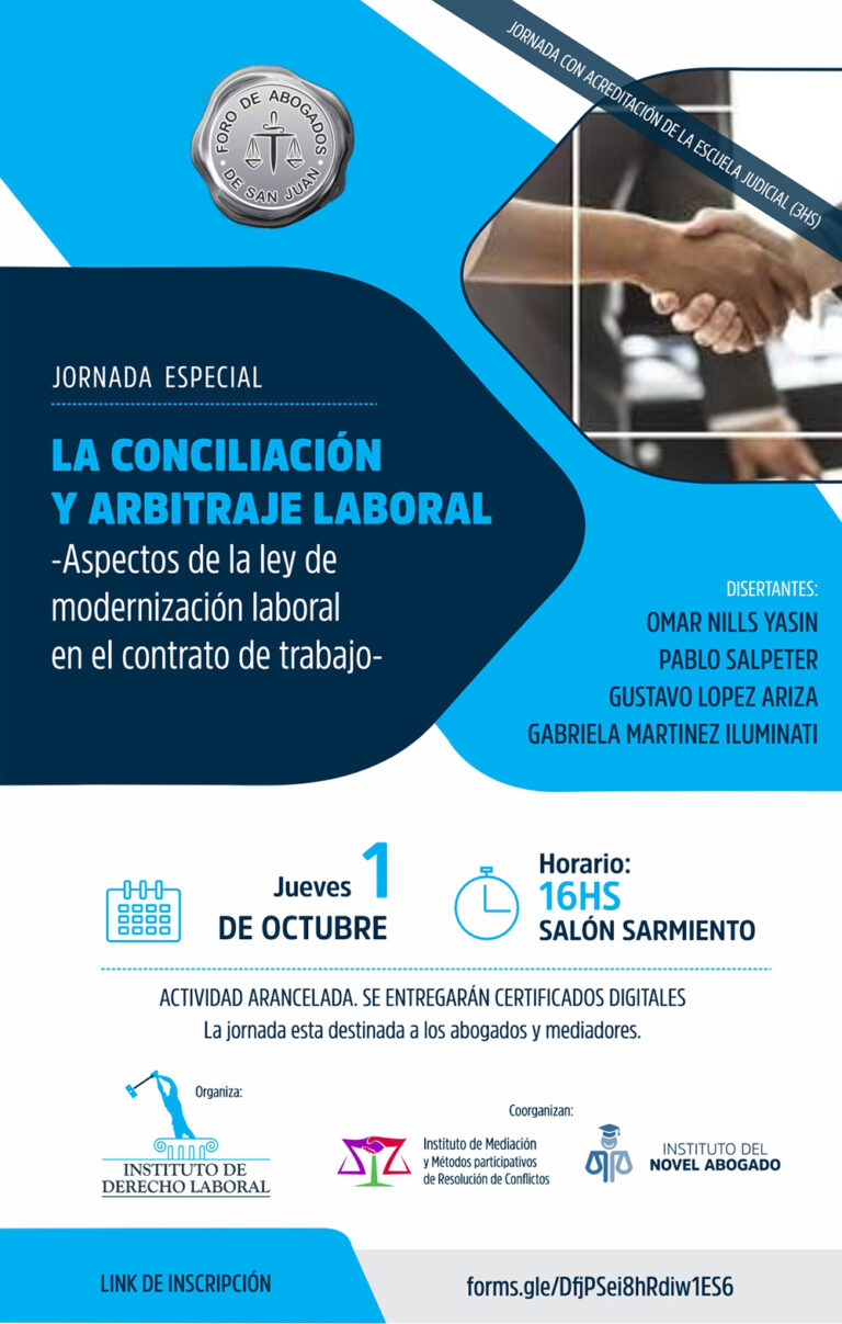 LA CONCILIACIÓN Y ARBITRAJE LABORAL -Aspectos de la ley de modernización laboral en el contrato de trabajo