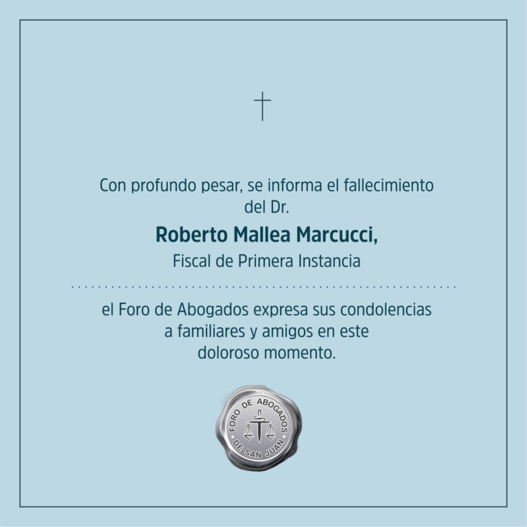 FALLECIMIENTO Dr. Roberto Mallea Marcucci