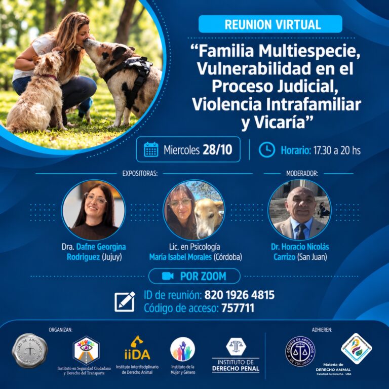 “Familia Multiespecie, Vulnerabilidad en el Proceso Judicial, Violencia Intrafamiliar y Vicaría”